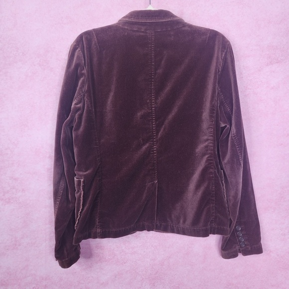 192. Great Northwest Clothing Company Deep Brown Velvet Blazer L - Picture 3 of 6